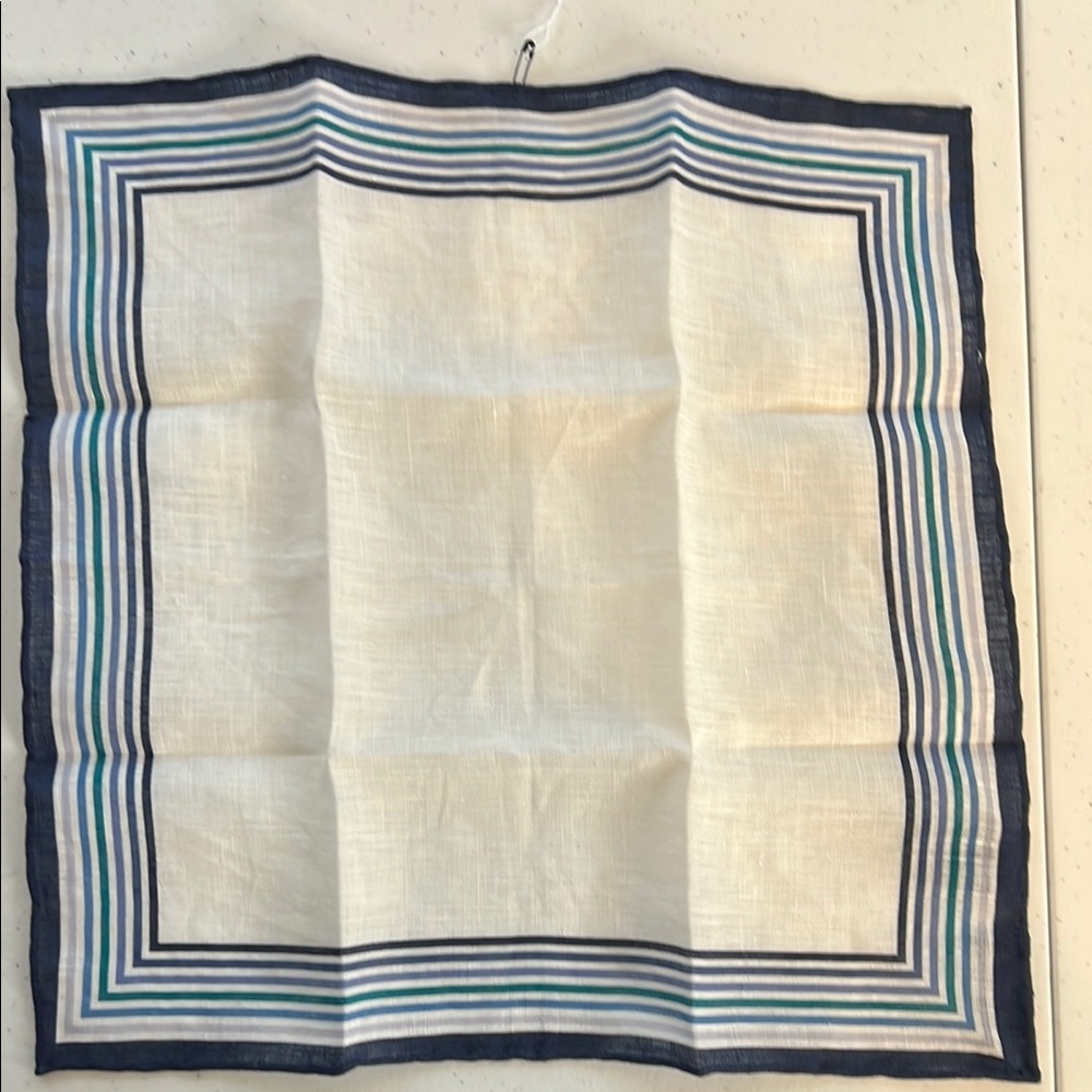 Striped Border Handkerchief